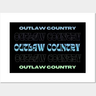 Outlaw Country // Typography Fan Art Design Posters and Art